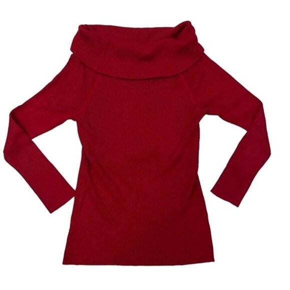 Torrid women's shirt 2x red rib knit off the shoulder long sleeve top - Picture 8 of 9